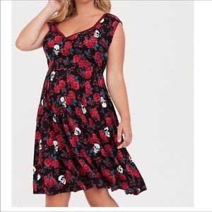Torrid skulls and flowers dress